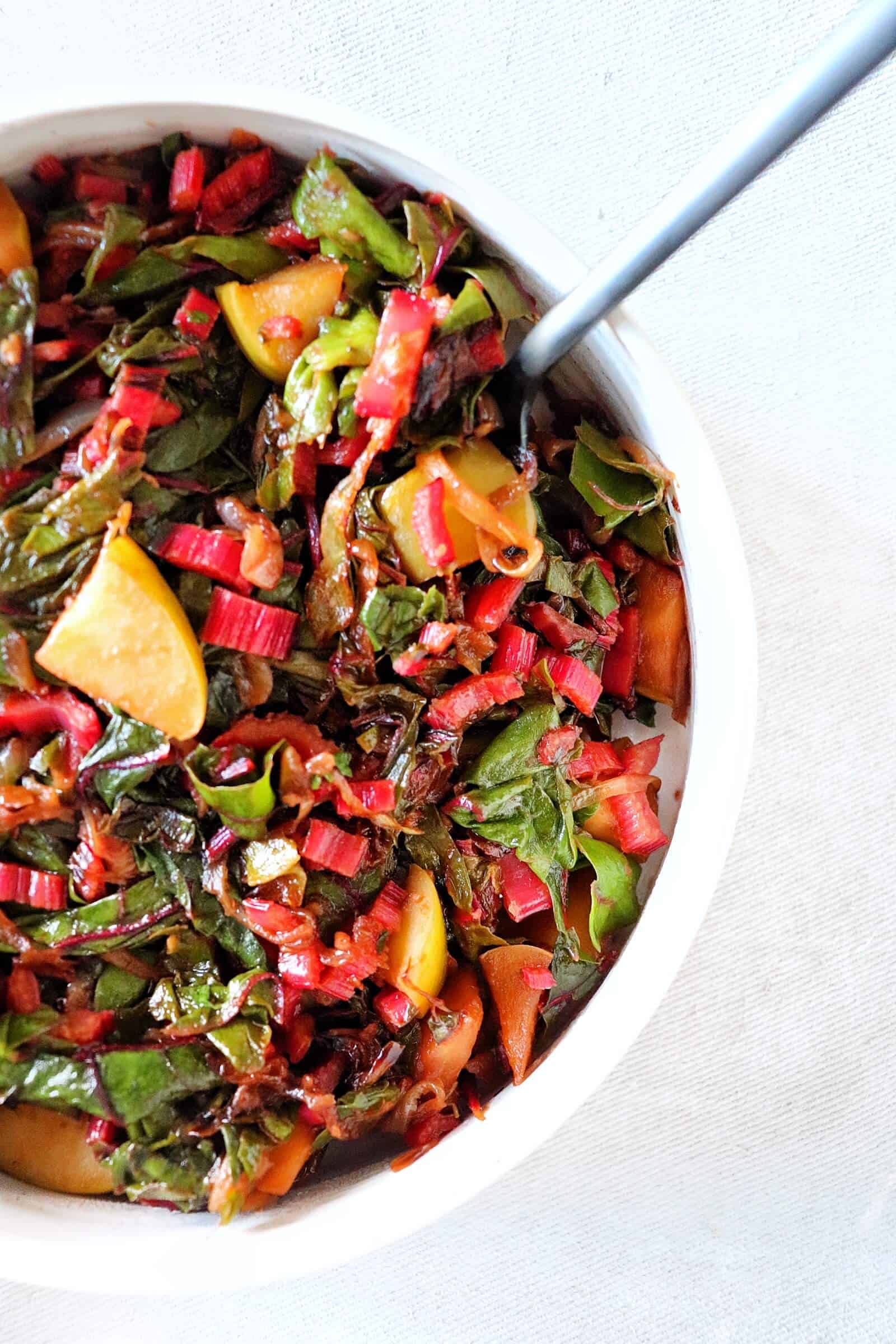 Swiss Chard with Apples (AIP, paleo,vegan, Whole30) • Heal Me Delicious
