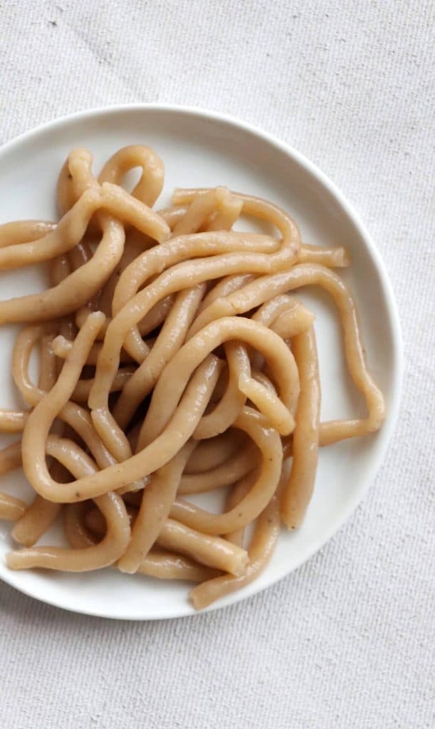 plate of AIP hand rolled pasta