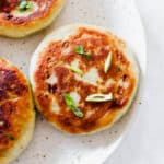 plate with 3 stuffed sweet potato cakes