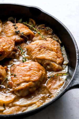 One-pan Chicken Thighs with Apples (AIP, Whole30) • Heal Me Delicious