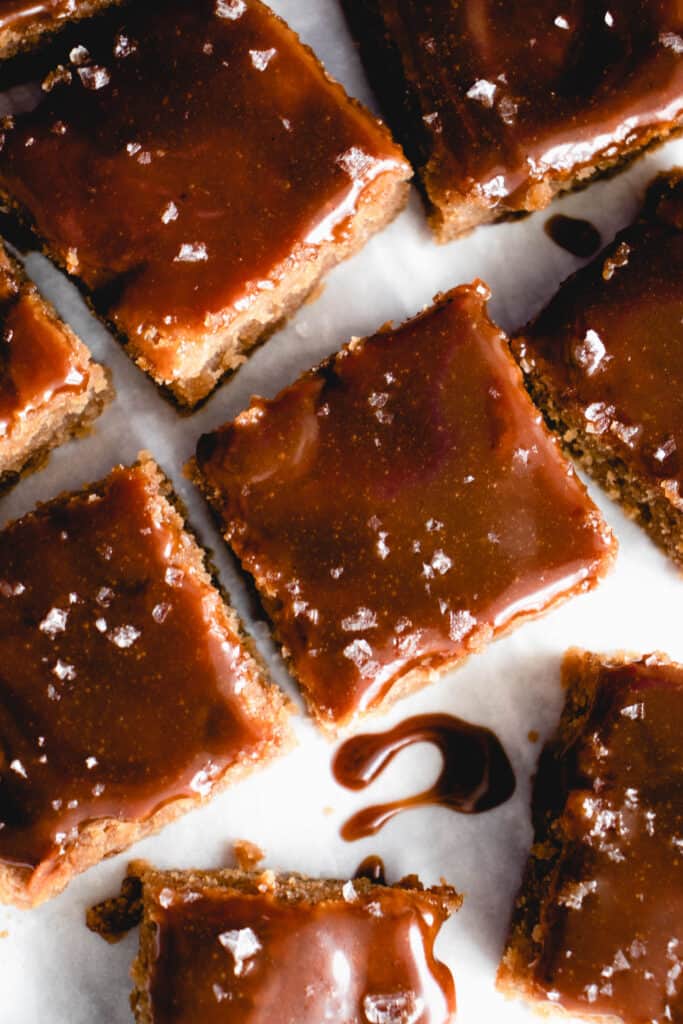 caramel blondies | Grain-free dessert recipes