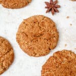 Dairy-free Paleo AIP Snickerdoodles with a decorative star anise on a countertop.