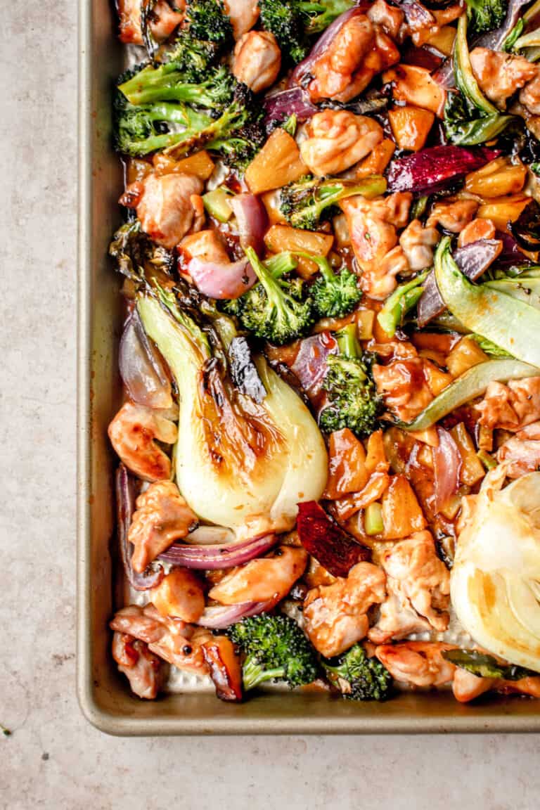 Sheet Pan Paleo Sweet and Sour Chicken and Vegetables • Heal Me Delicious