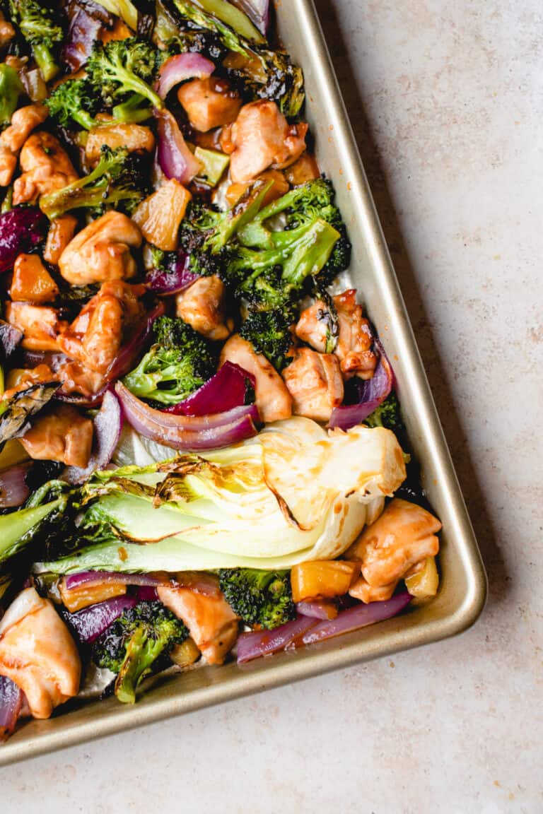 Sheet Pan Paleo Sweet and Sour Chicken and Vegetables • Heal Me Delicious