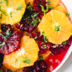 Trinidadian Citrus Chow ingredients in a bowl