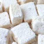 Large Gluten Free Marshmallows squares dusted with arrowroot starch.