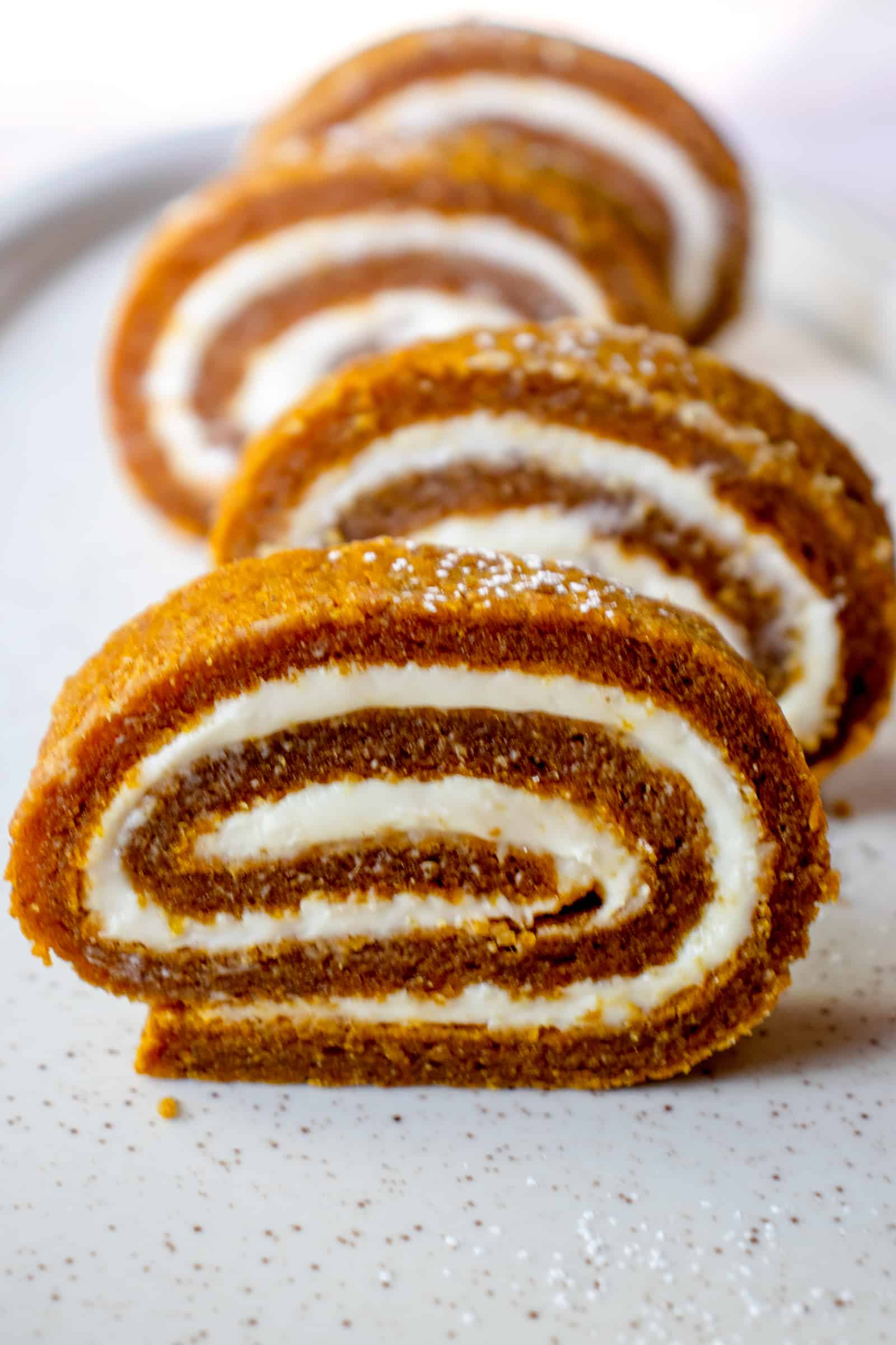 Pumpkin Roll {With Tangy Cream Cheese Filling}