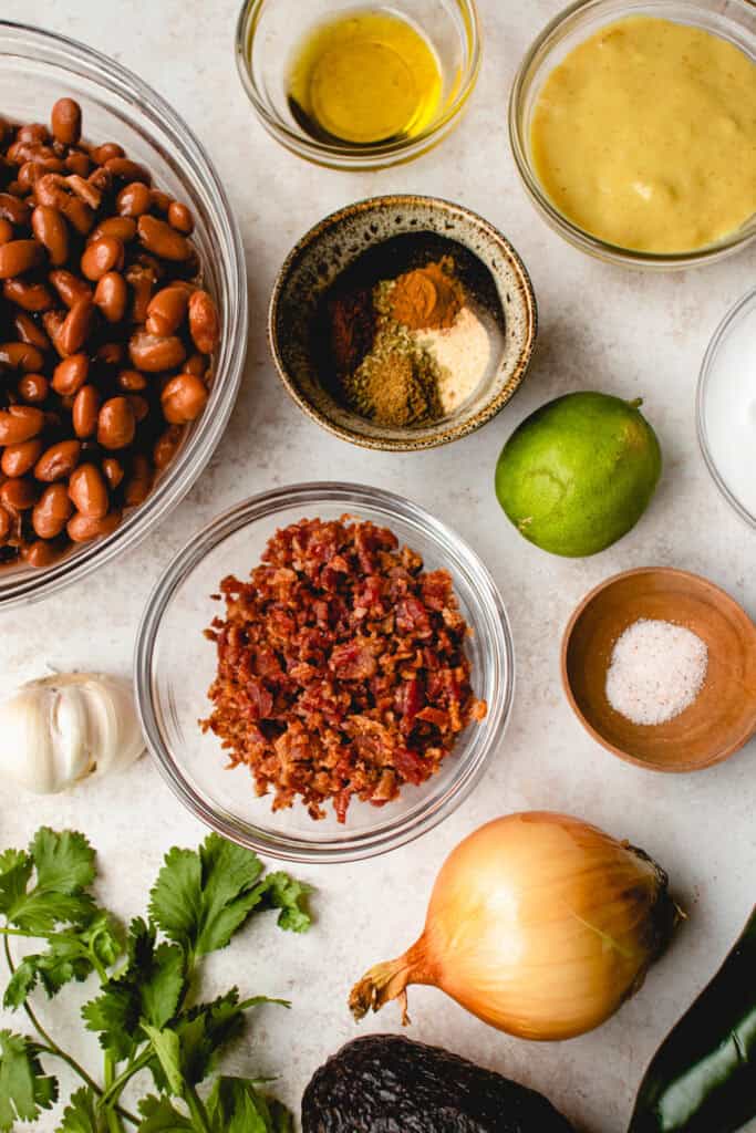 Overview of ingredients to make this Dairy-Free Cinco de Mayo Dip.